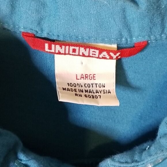 Unionbay Cotton Partial Button Front Top Size L - Picture 2 of 8